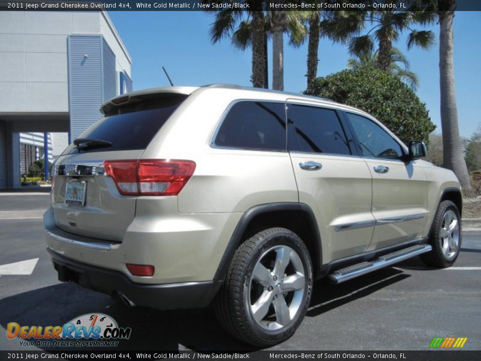 2011 Jeep Grand Cherokee Overland 4x4 White Gold Metallic / New Saddle/Black Photo #7
