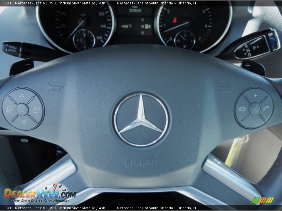 2011 Mercedes-Benz ML 350 Iridium Silver Metallic / Ash Photo #24