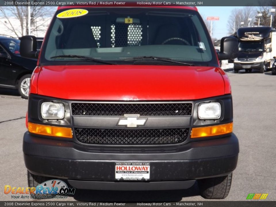 2008 Chevrolet Express 2500 Cargo Van Victory Red / Medium Pewter Photo #2