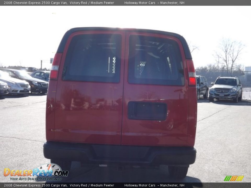 2008 Chevrolet Express 2500 Cargo Van Victory Red / Medium Pewter Photo #4