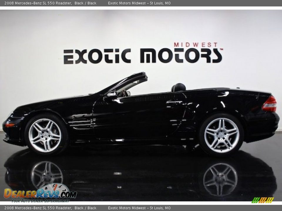 2008 Mercedes-Benz SL 550 Roadster Black / Black Photo #1