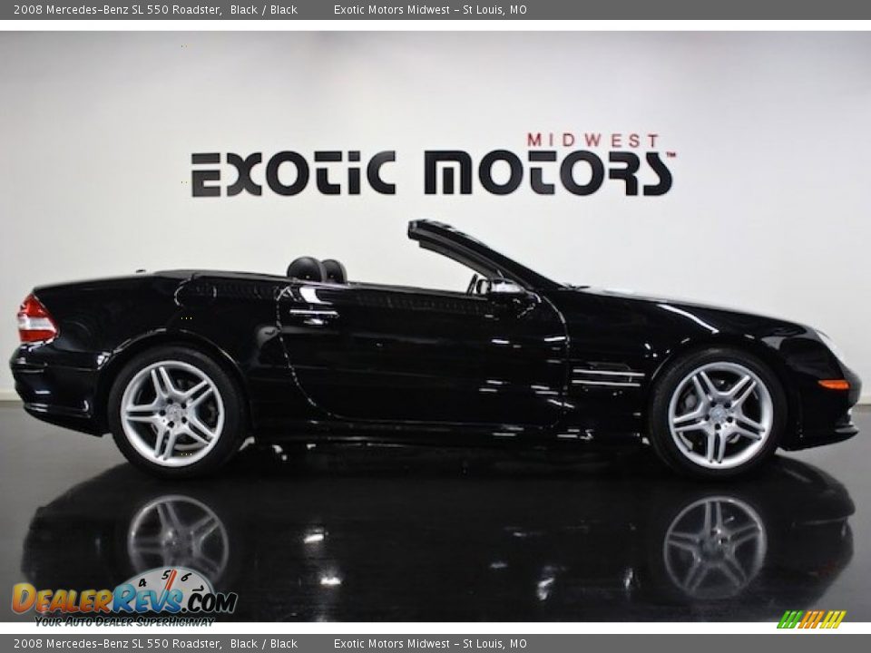 2008 Mercedes-Benz SL 550 Roadster Black / Black Photo #2