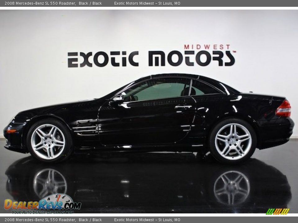 2008 Mercedes-Benz SL 550 Roadster Black / Black Photo #3
