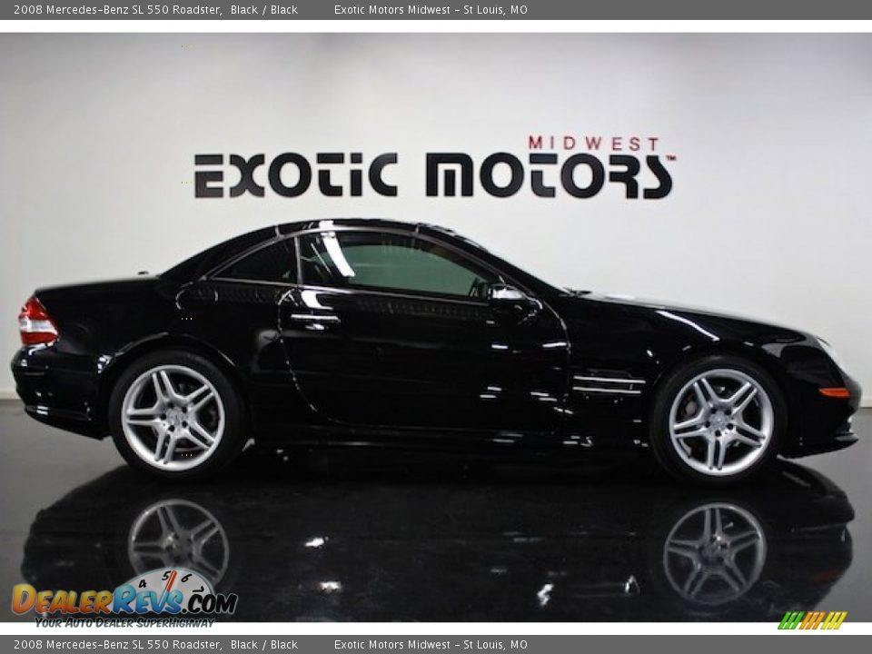 2008 Mercedes-Benz SL 550 Roadster Black / Black Photo #4