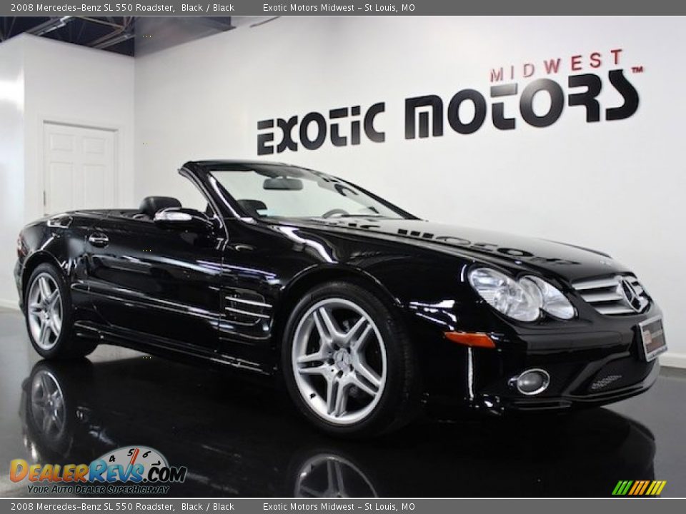 2008 Mercedes-Benz SL 550 Roadster Black / Black Photo #5