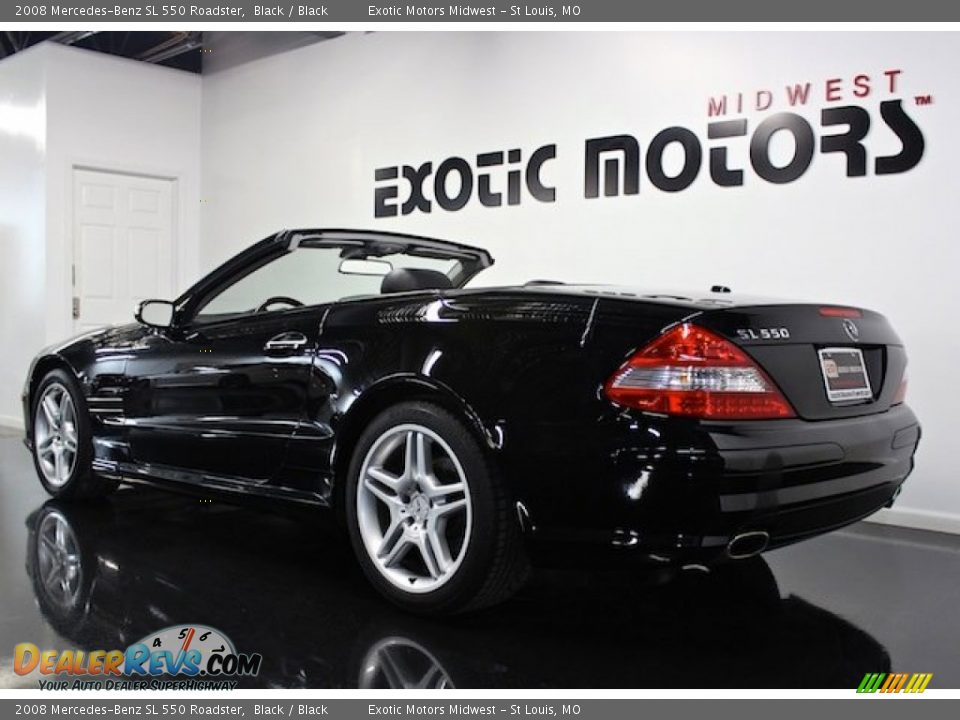 2008 Mercedes-Benz SL 550 Roadster Black / Black Photo #7