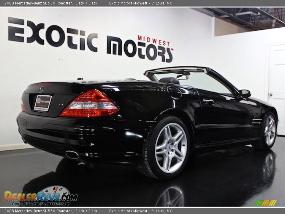 2008 Mercedes-Benz SL 550 Roadster Black / Black Photo #8