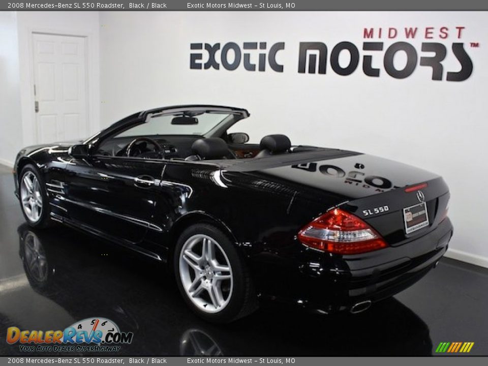 2008 Mercedes-Benz SL 550 Roadster Black / Black Photo #12