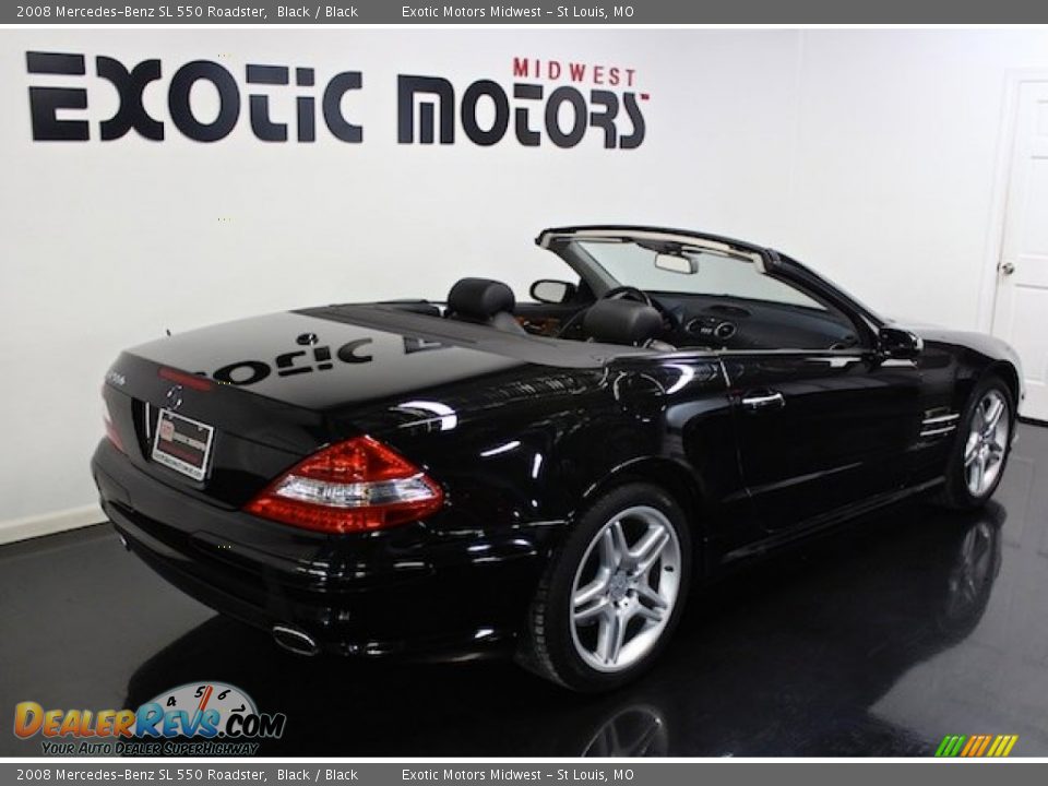 2008 Mercedes-Benz SL 550 Roadster Black / Black Photo #13