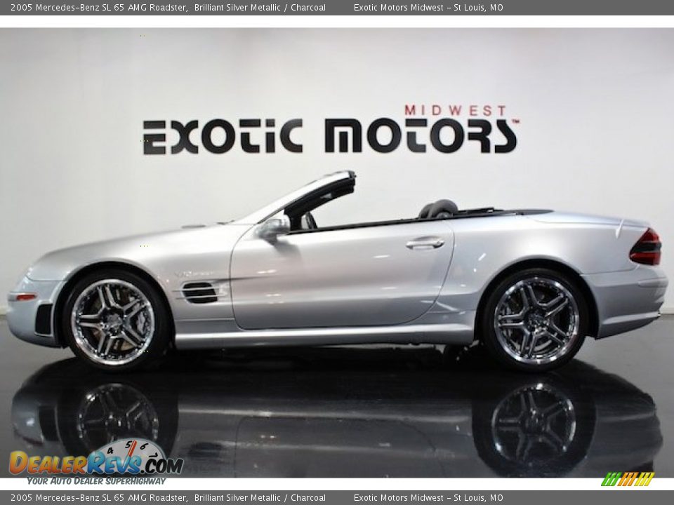 2005 Mercedes-Benz SL 65 AMG Roadster Brilliant Silver Metallic / Charcoal Photo #1