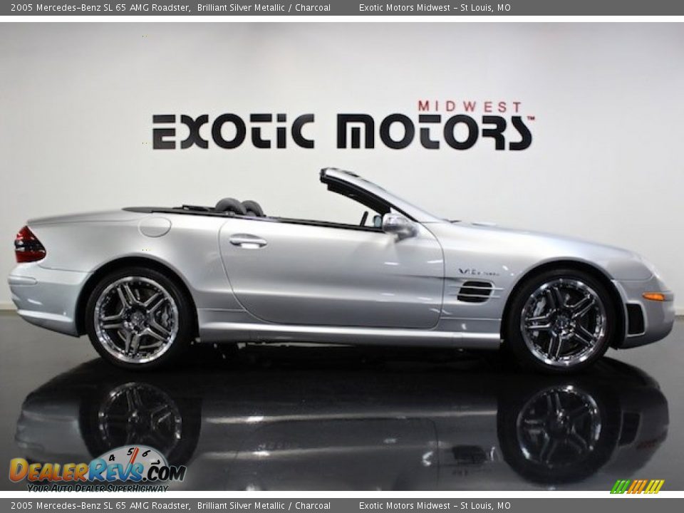 2005 Mercedes-Benz SL 65 AMG Roadster Brilliant Silver Metallic / Charcoal Photo #2