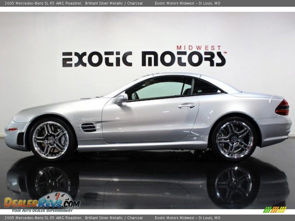 2005 Mercedes-Benz SL 65 AMG Roadster Brilliant Silver Metallic / Charcoal Photo #3