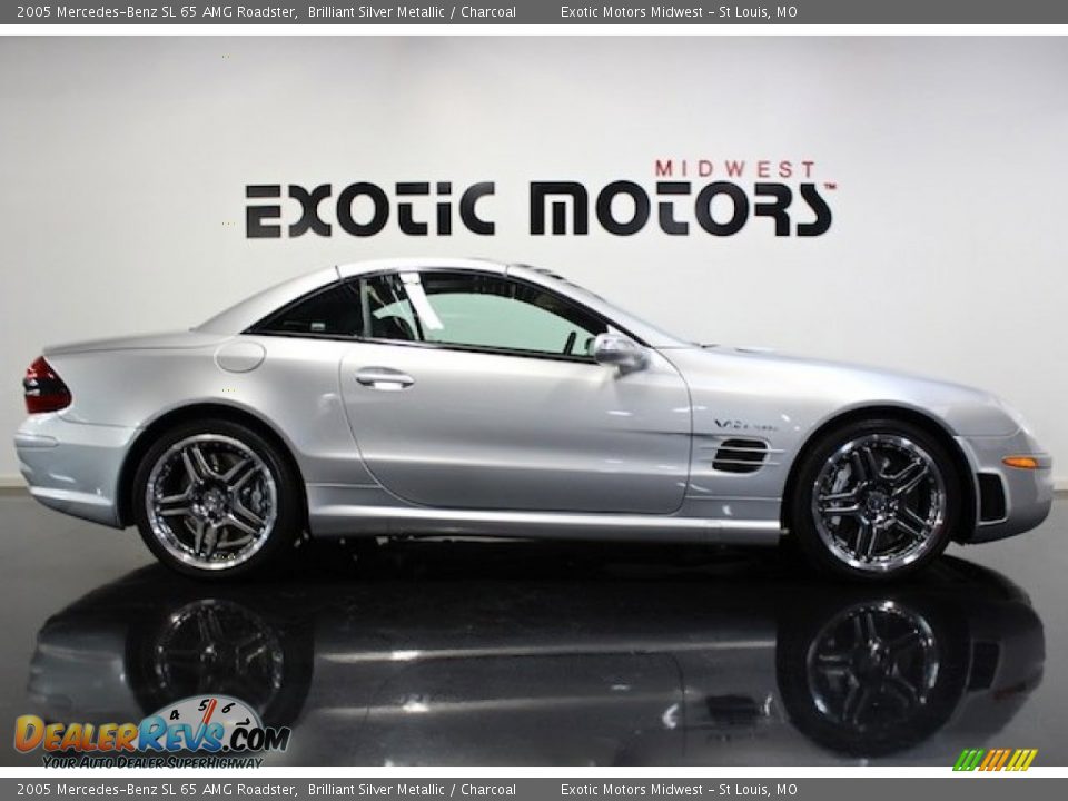 2005 Mercedes-Benz SL 65 AMG Roadster Brilliant Silver Metallic / Charcoal Photo #4