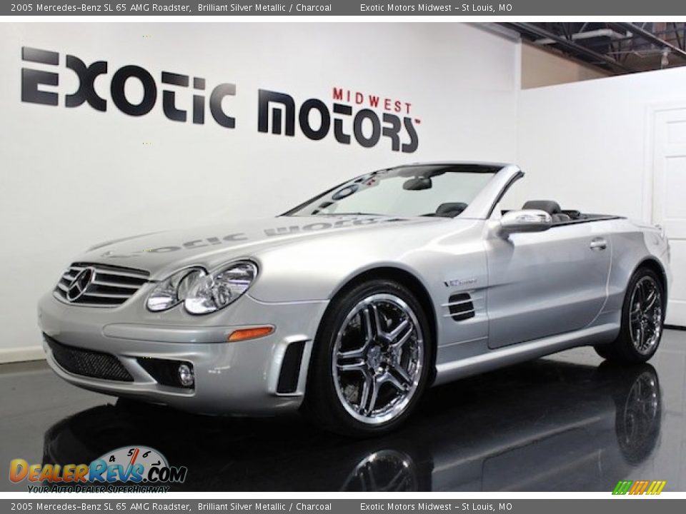 2005 Mercedes-Benz SL 65 AMG Roadster Brilliant Silver Metallic / Charcoal Photo #7
