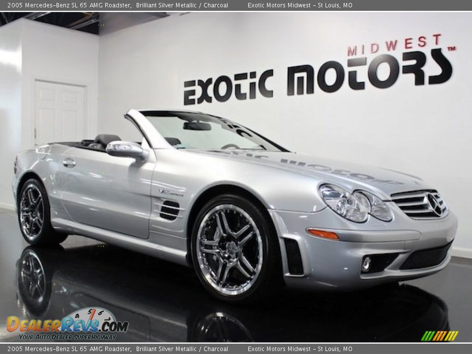 2005 Mercedes-Benz SL 65 AMG Roadster Brilliant Silver Metallic / Charcoal Photo #8