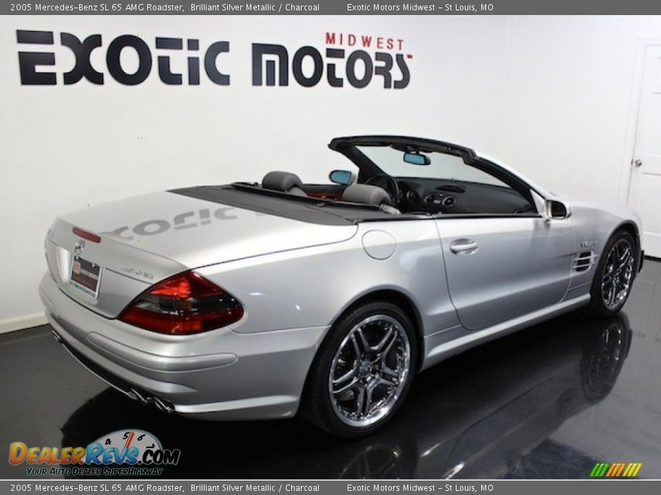 2005 Mercedes-Benz SL 65 AMG Roadster Brilliant Silver Metallic / Charcoal Photo #11