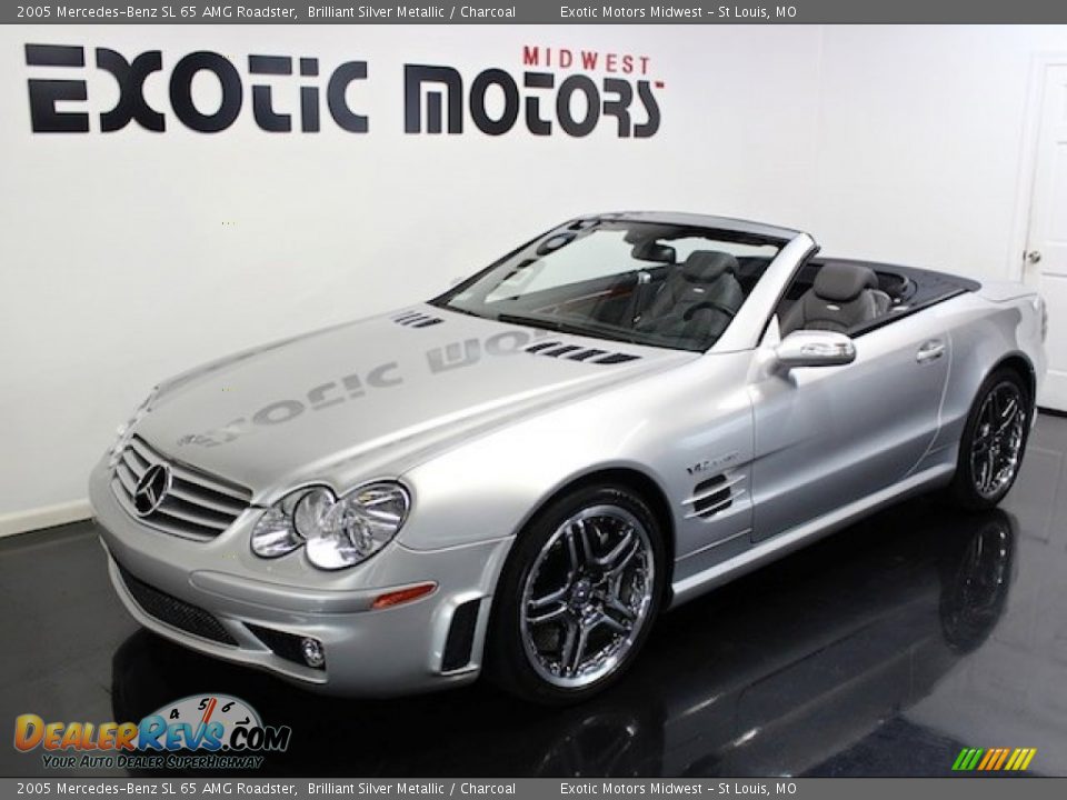 2005 Mercedes-Benz SL 65 AMG Roadster Brilliant Silver Metallic / Charcoal Photo #12