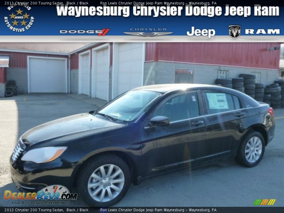2013 Chrysler 200 Touring Sedan Black / Black Photo #1