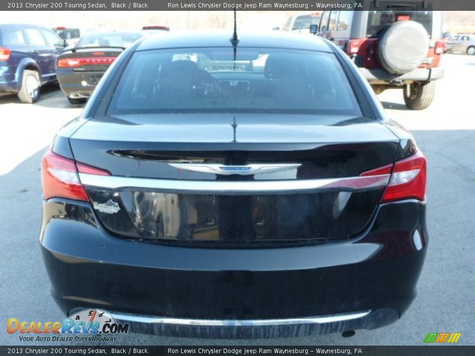 2013 Chrysler 200 Touring Sedan Black / Black Photo #4