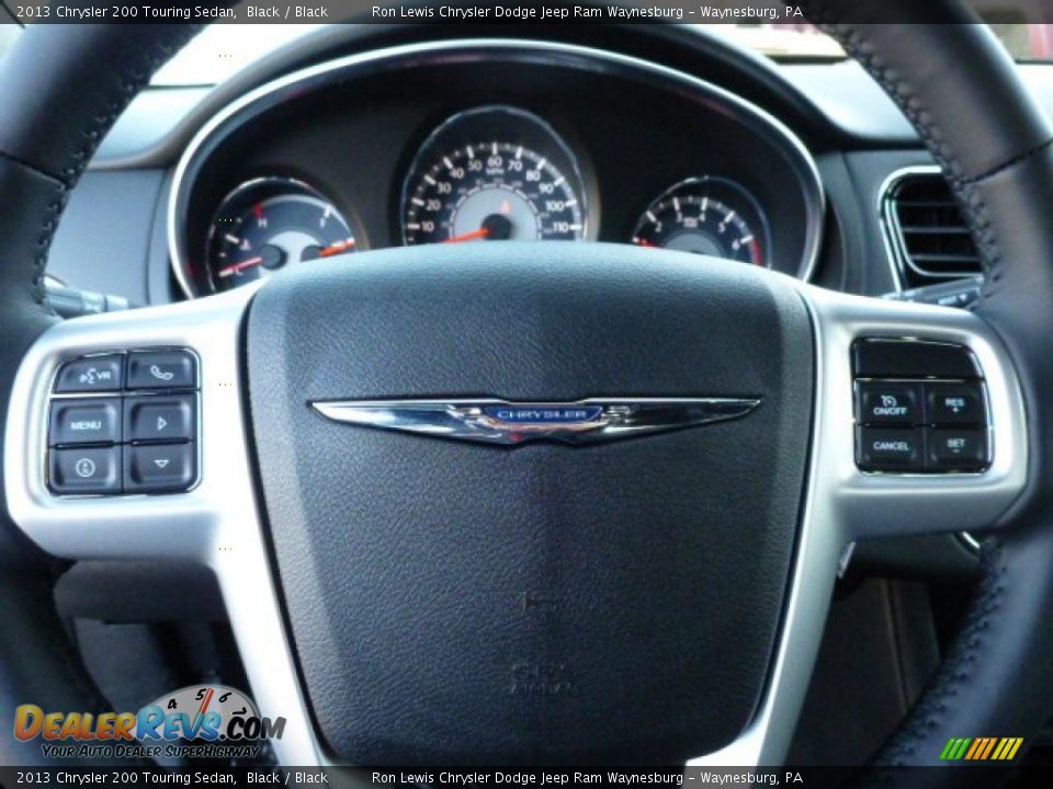 2013 Chrysler 200 Touring Sedan Black / Black Photo #18