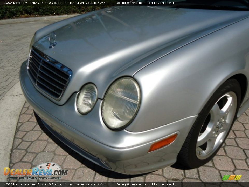 2002 Mercedes-Benz CLK 430 Coupe Brilliant Silver Metallic / Ash Photo #11