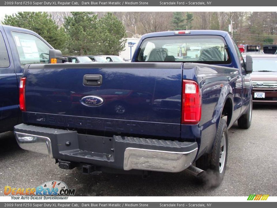 2009 Ford F250 Super Duty XL Regular Cab Dark Blue Pearl Metallic / Medium Stone Photo #4