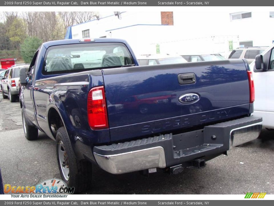 2009 Ford F250 Super Duty XL Regular Cab Dark Blue Pearl Metallic / Medium Stone Photo #6