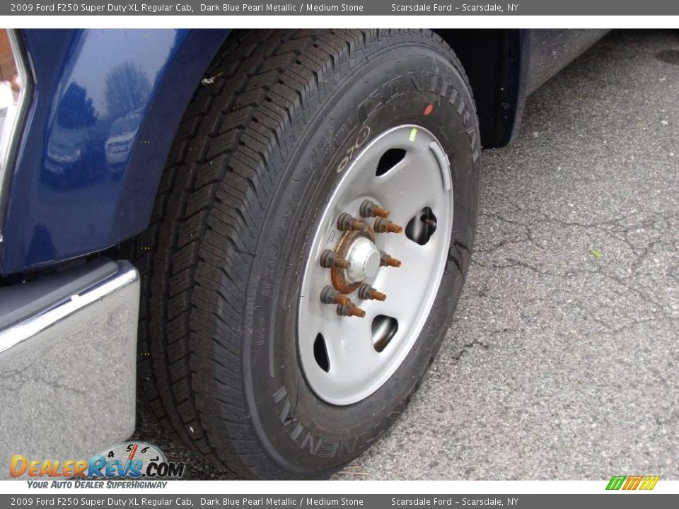 2009 Ford F250 Super Duty XL Regular Cab Dark Blue Pearl Metallic / Medium Stone Photo #8