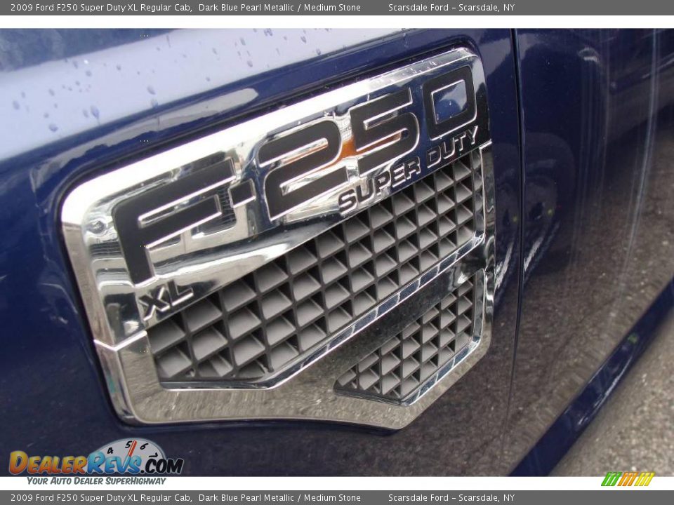 2009 Ford F250 Super Duty XL Regular Cab Dark Blue Pearl Metallic / Medium Stone Photo #9
