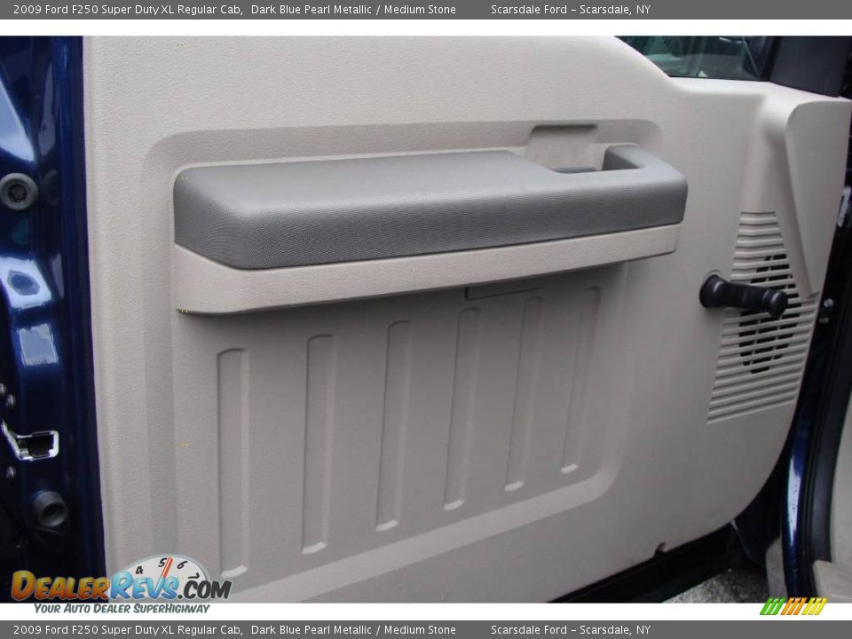 2009 Ford F250 Super Duty XL Regular Cab Dark Blue Pearl Metallic / Medium Stone Photo #10