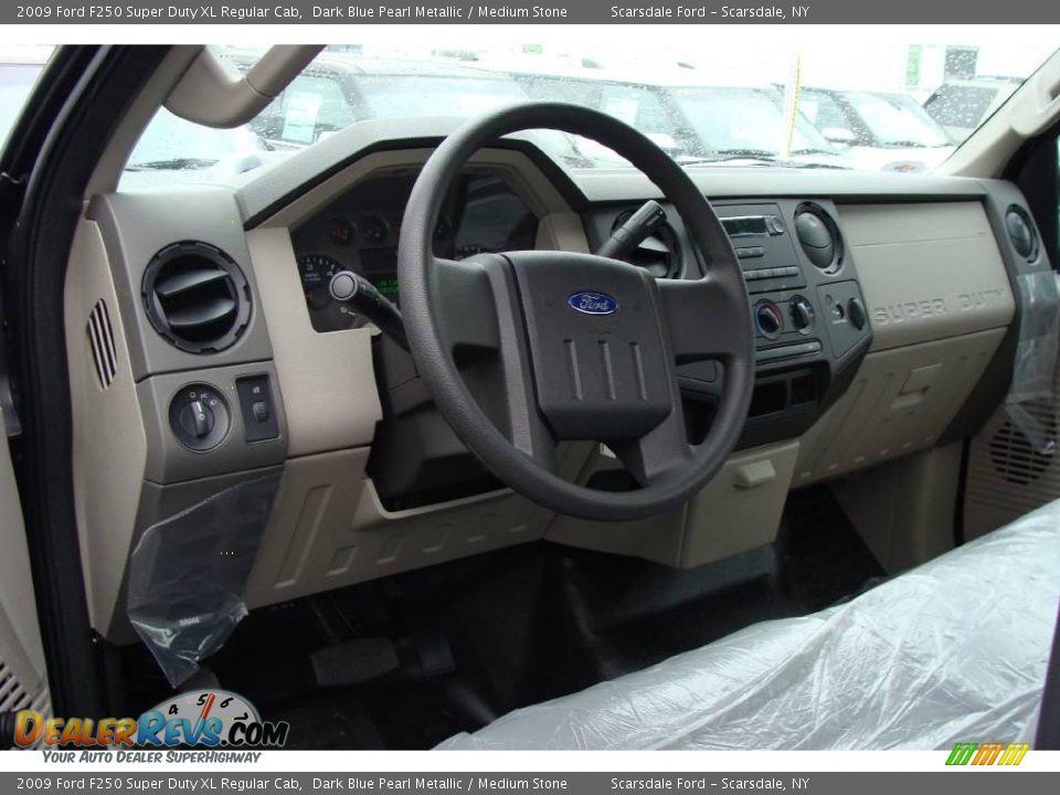 2009 Ford F250 Super Duty XL Regular Cab Dark Blue Pearl Metallic / Medium Stone Photo #14