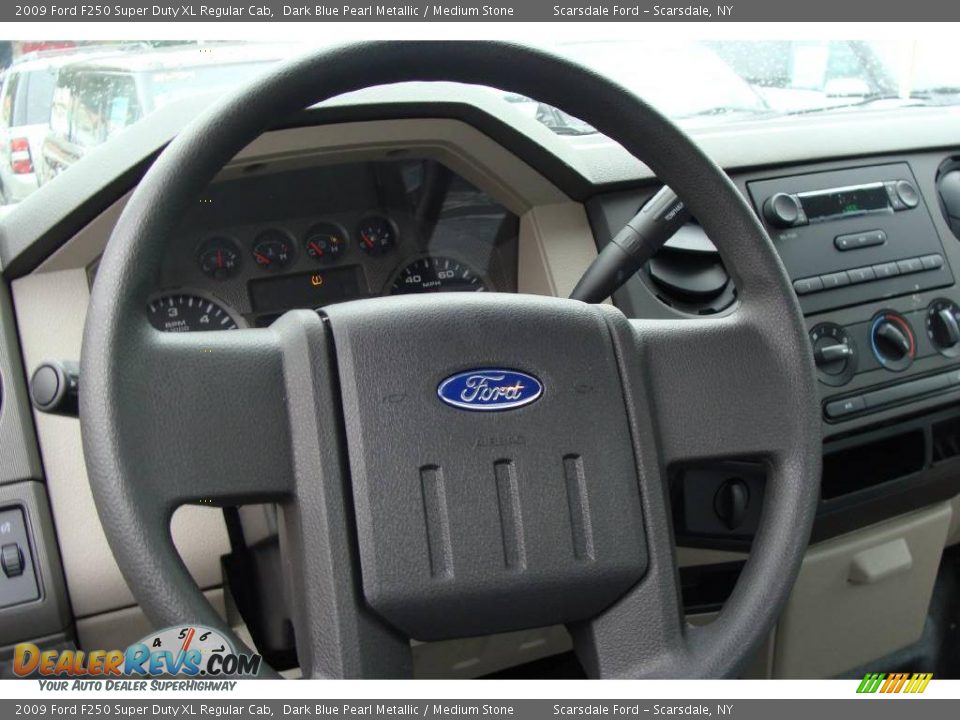 2009 Ford F250 Super Duty XL Regular Cab Dark Blue Pearl Metallic / Medium Stone Photo #15