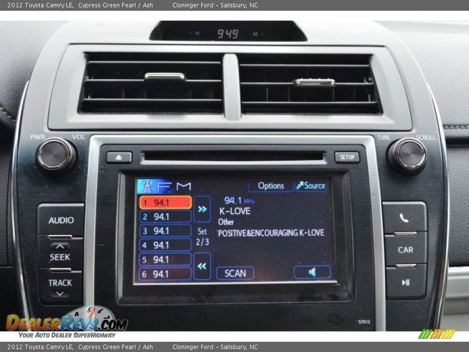 2012 Toyota Camry LE Cypress Green Pearl / Ash Photo #27