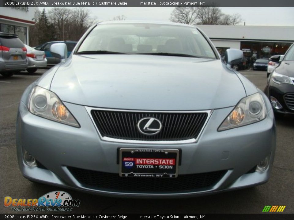2008 Lexus IS 250 AWD Breakwater Blue Metallic / Cashmere Beige Photo #2