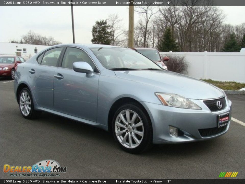 2008 Lexus IS 250 AWD Breakwater Blue Metallic / Cashmere Beige Photo #3