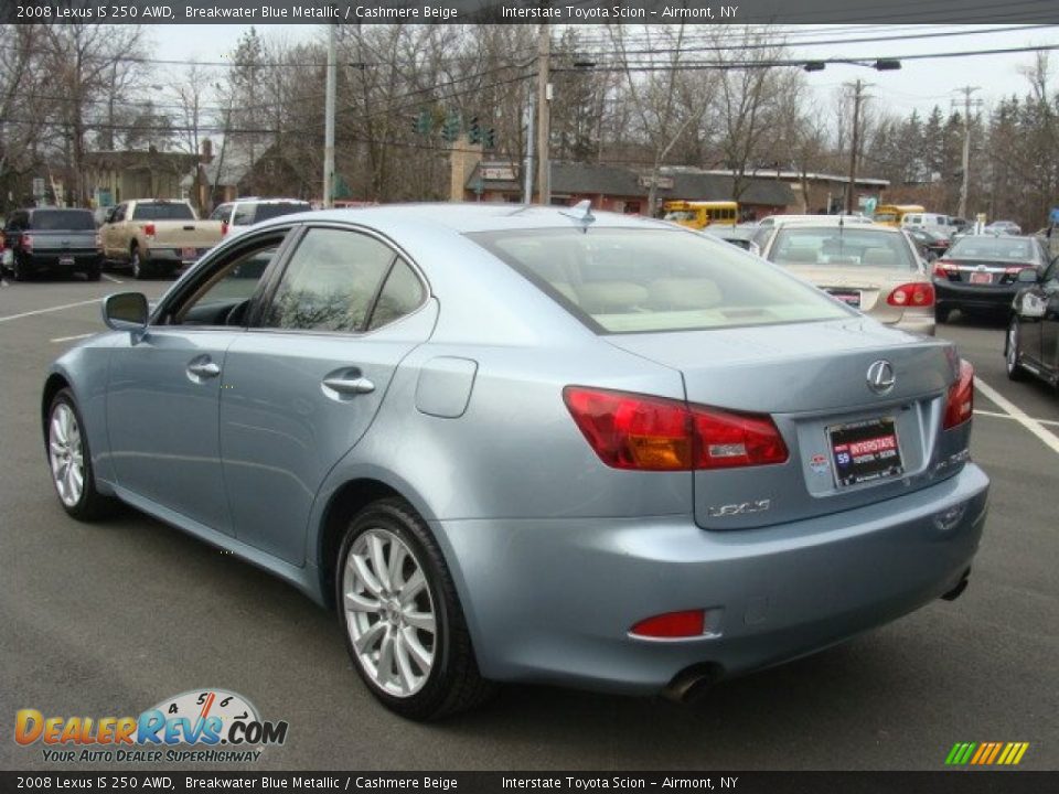 2008 Lexus IS 250 AWD Breakwater Blue Metallic / Cashmere Beige Photo #6