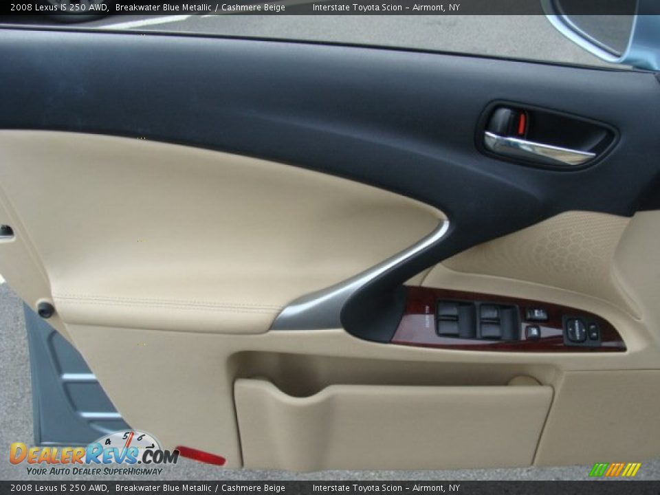 2008 Lexus IS 250 AWD Breakwater Blue Metallic / Cashmere Beige Photo #7