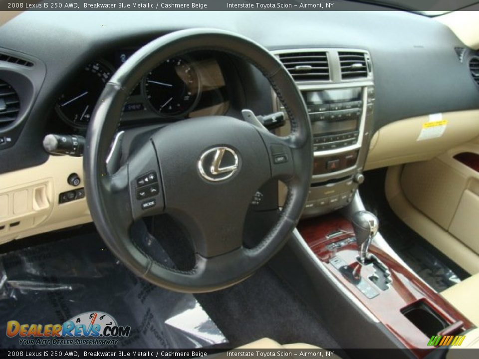 2008 Lexus IS 250 AWD Breakwater Blue Metallic / Cashmere Beige Photo #8
