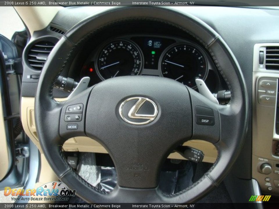2008 Lexus IS 250 AWD Breakwater Blue Metallic / Cashmere Beige Photo #12