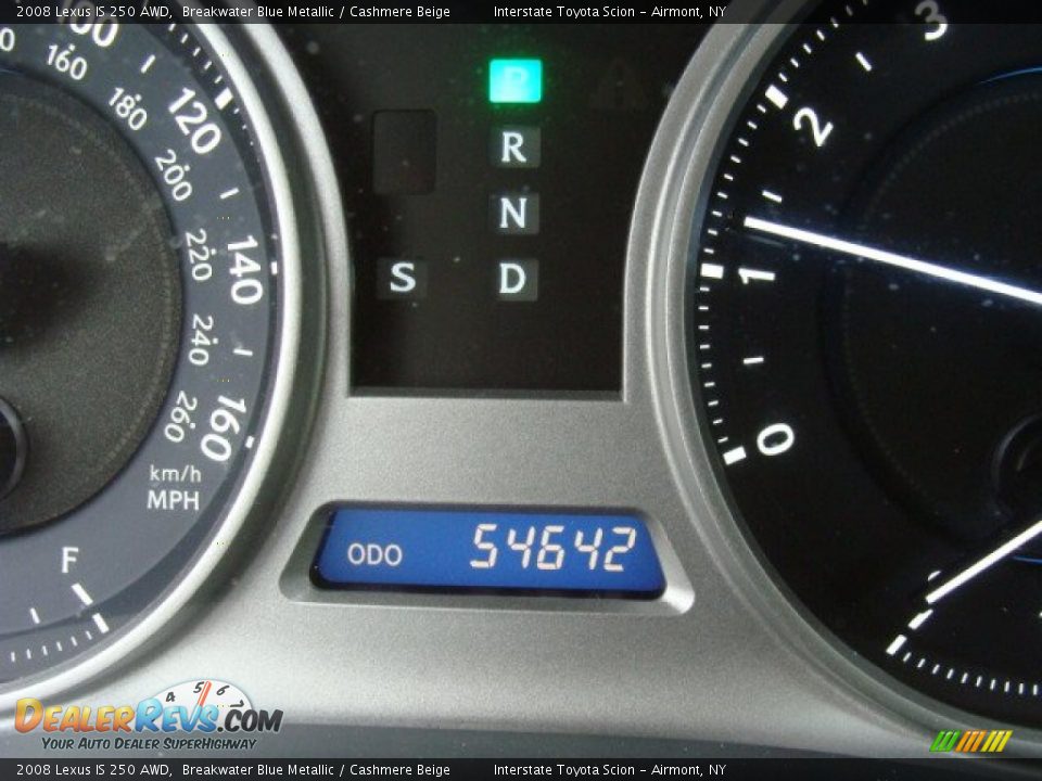 2008 Lexus IS 250 AWD Breakwater Blue Metallic / Cashmere Beige Photo #13