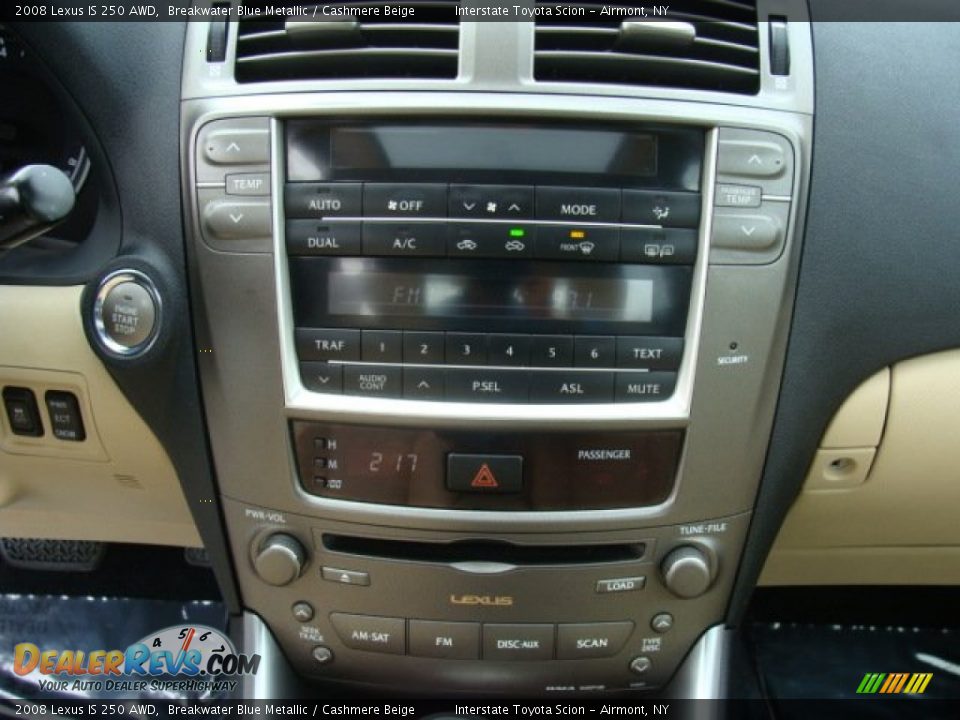 2008 Lexus IS 250 AWD Breakwater Blue Metallic / Cashmere Beige Photo #14