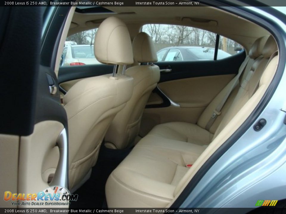 2008 Lexus IS 250 AWD Breakwater Blue Metallic / Cashmere Beige Photo #16