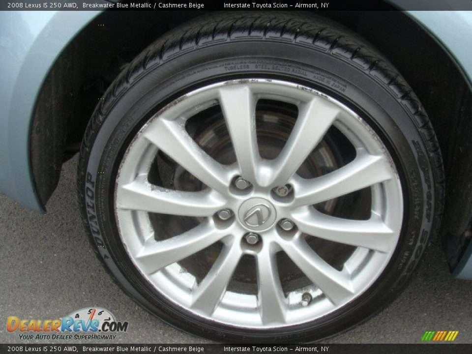 2008 Lexus IS 250 AWD Breakwater Blue Metallic / Cashmere Beige Photo #22