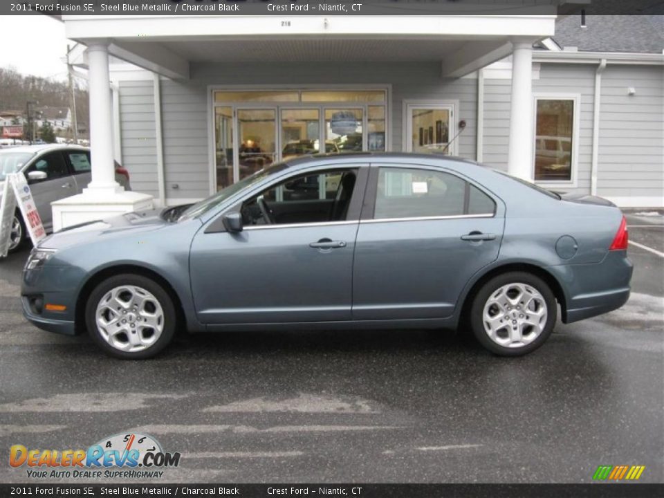 2011 Ford Fusion SE Steel Blue Metallic / Charcoal Black Photo #4