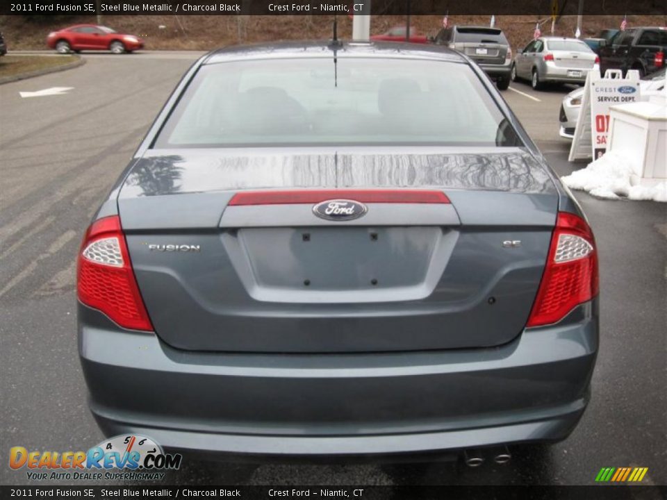 2011 Ford Fusion SE Steel Blue Metallic / Charcoal Black Photo #6