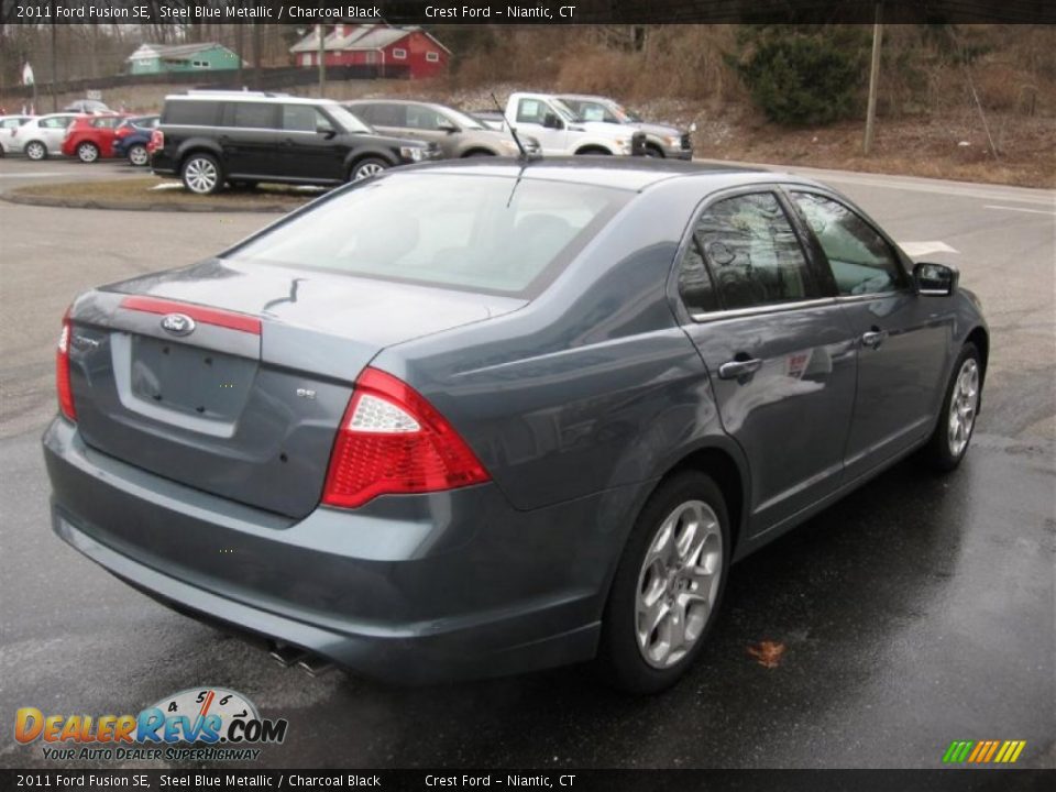 2011 Ford Fusion SE Steel Blue Metallic / Charcoal Black Photo #7