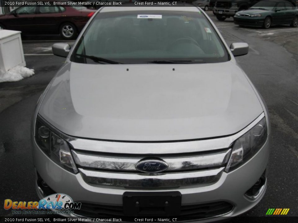 2010 Ford Fusion SEL V6 Brilliant Silver Metallic / Charcoal Black Photo #2