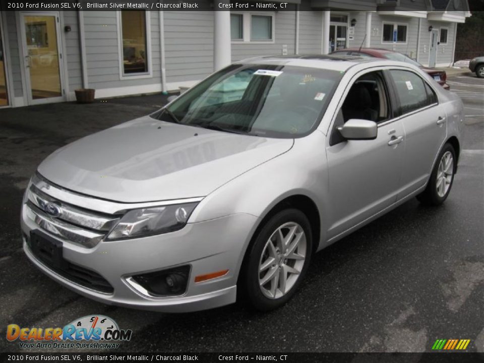 2010 Ford Fusion SEL V6 Brilliant Silver Metallic / Charcoal Black Photo #3