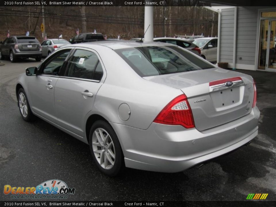 2010 Ford Fusion SEL V6 Brilliant Silver Metallic / Charcoal Black Photo #5