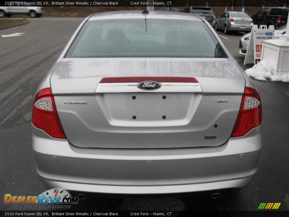 2010 Ford Fusion SEL V6 Brilliant Silver Metallic / Charcoal Black Photo #6